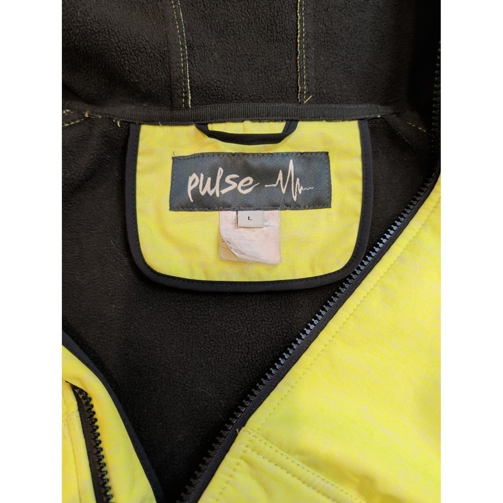 Pulse Waterproof Windproof Breathable Softshell Jacket Hooded Yellow Sz L - Picture 3 of 9